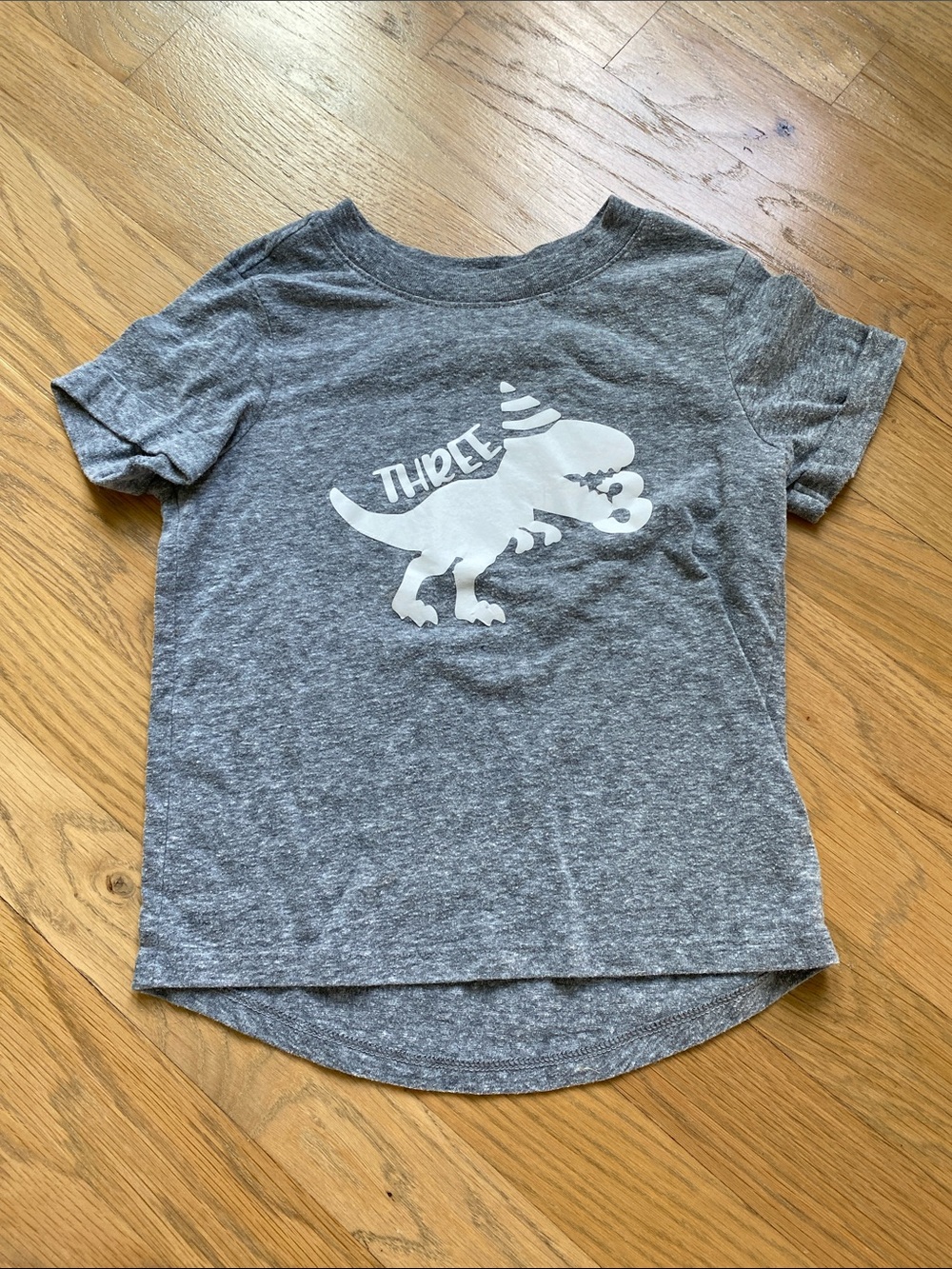 Cat & Jack 3 Rex Birthday Party Theme Shirt